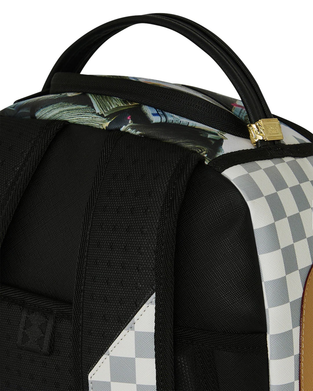 Sprayground Cream Check Full Of Cash Backpack