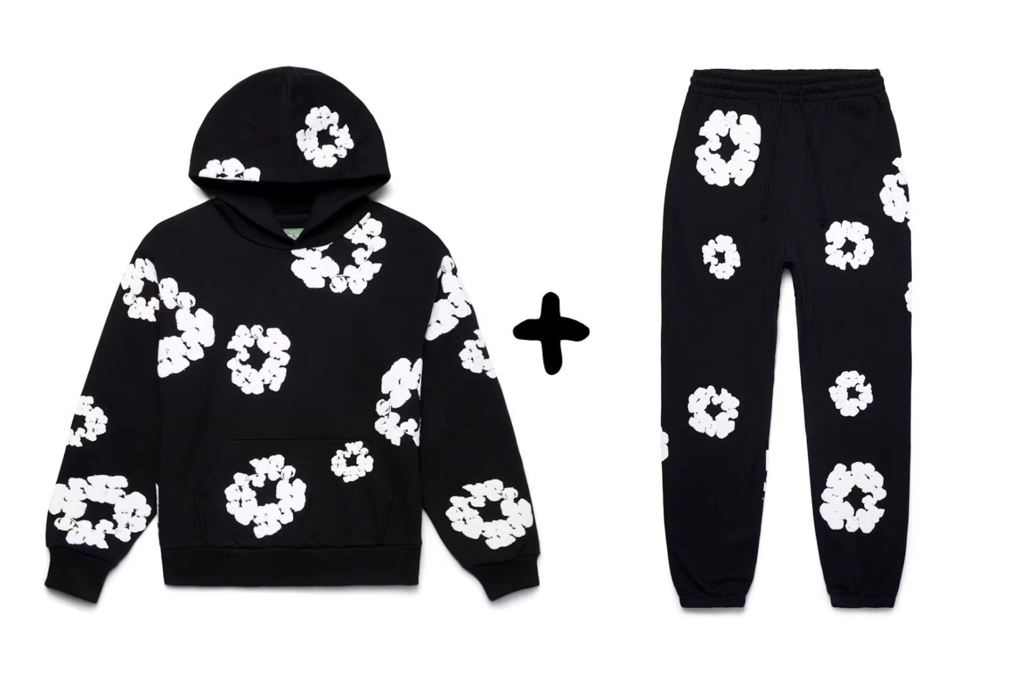 Denim Tears The Cotton Wreath Set Black - OnSize