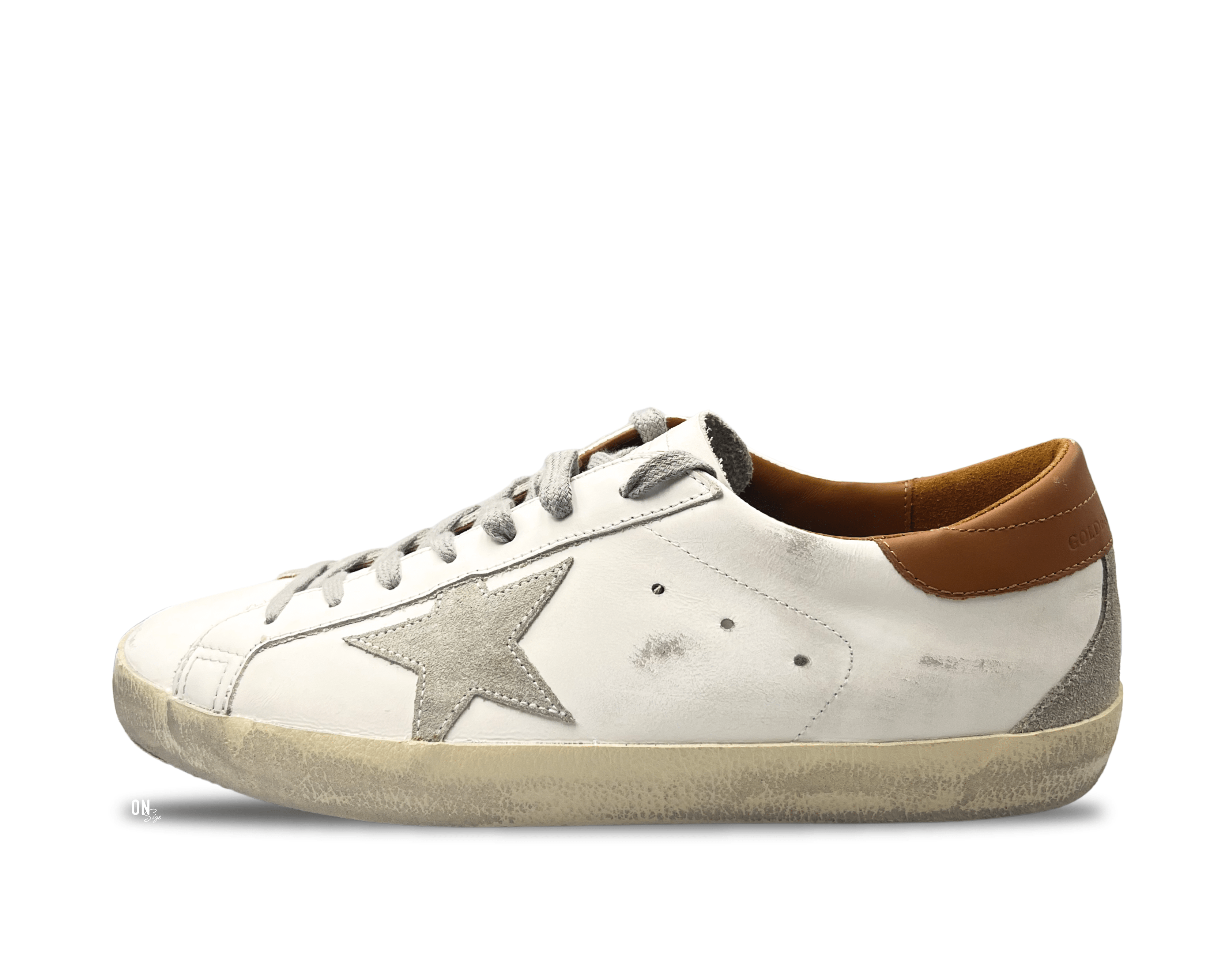 Golden Goose Super-Star White Grey Brown - OnSize