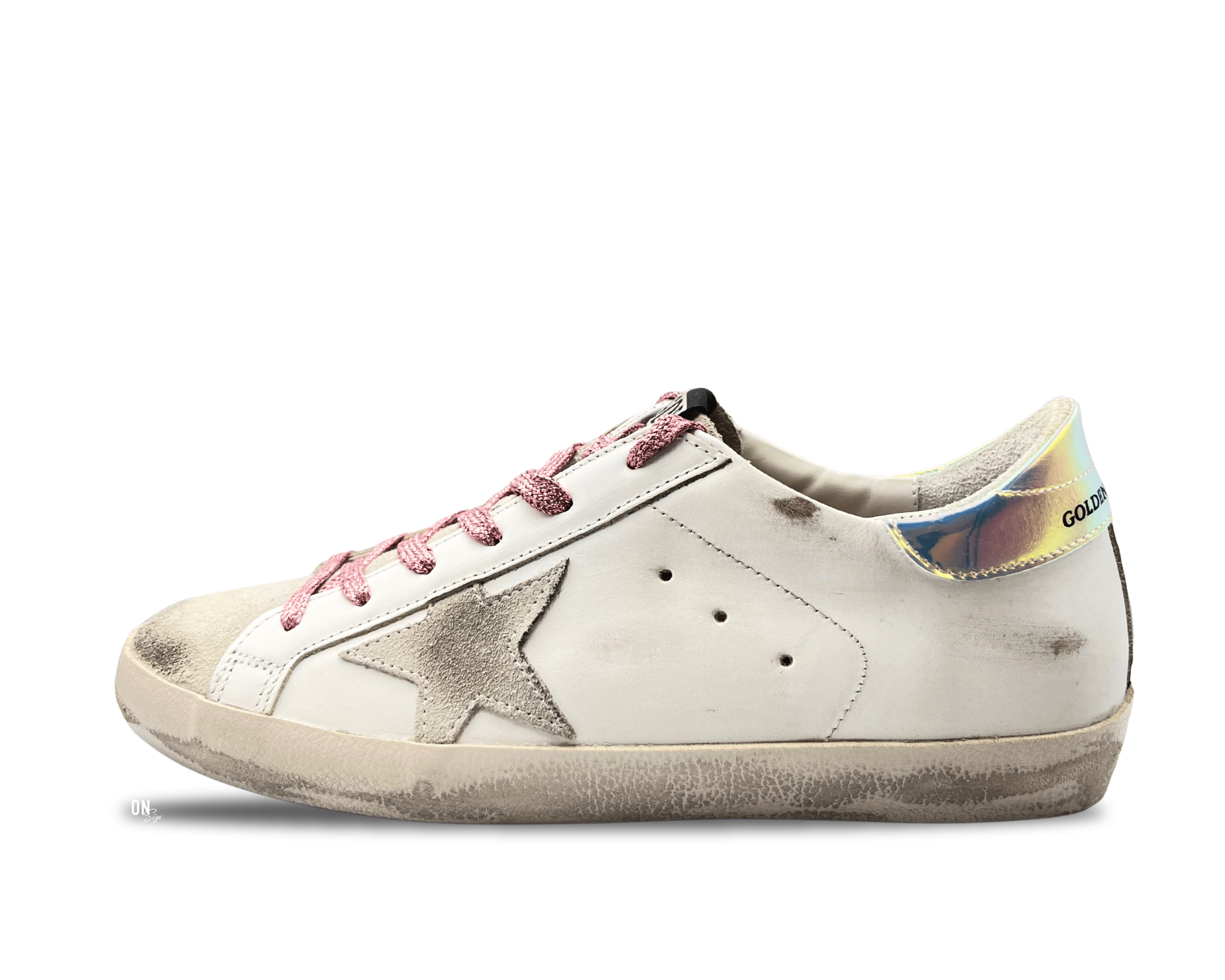 Golden Goose Super-Star White Grey Iridescent - OnSize