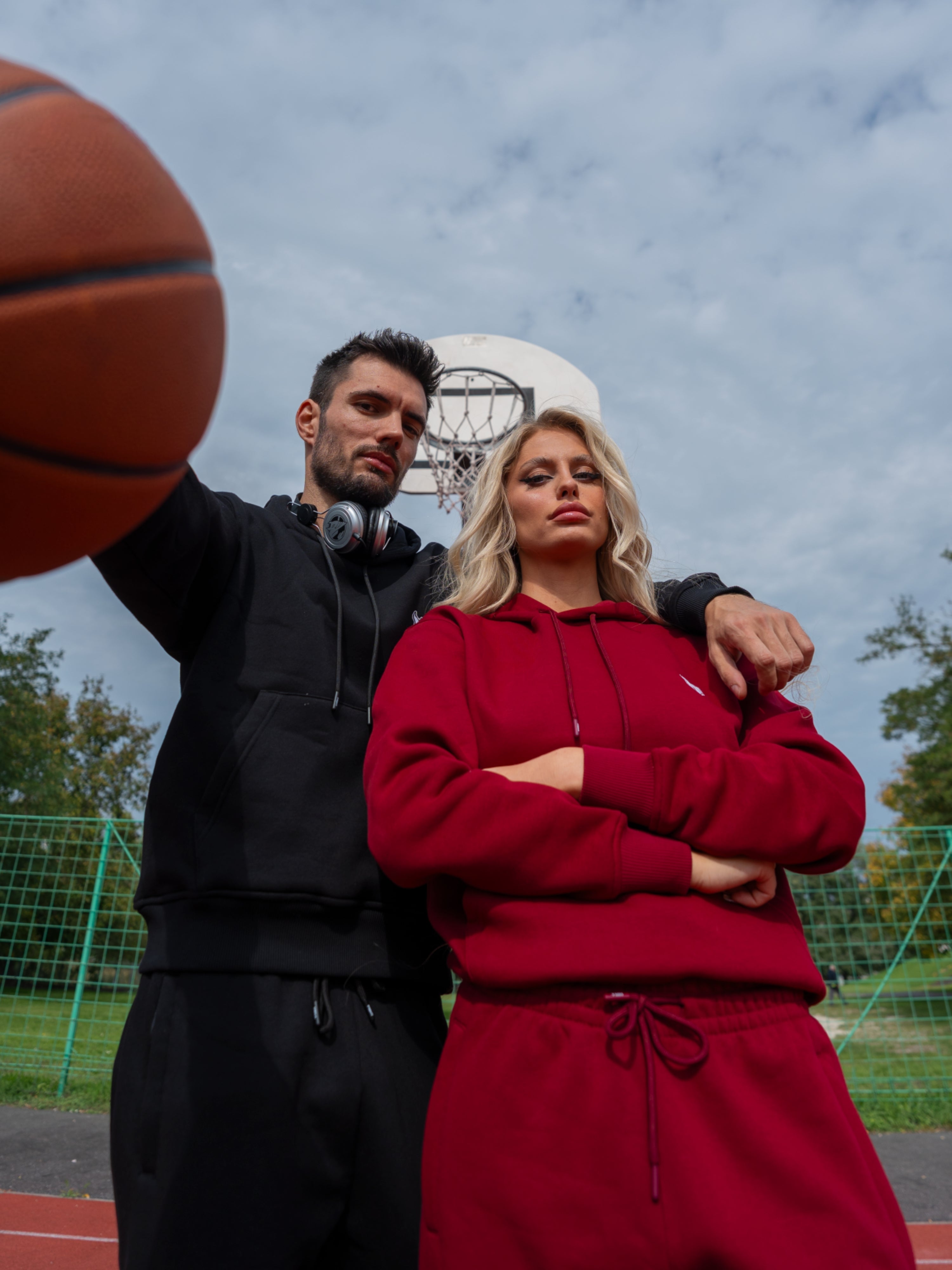 HELL FIGHT Basic Sweatpants Black - OnSize