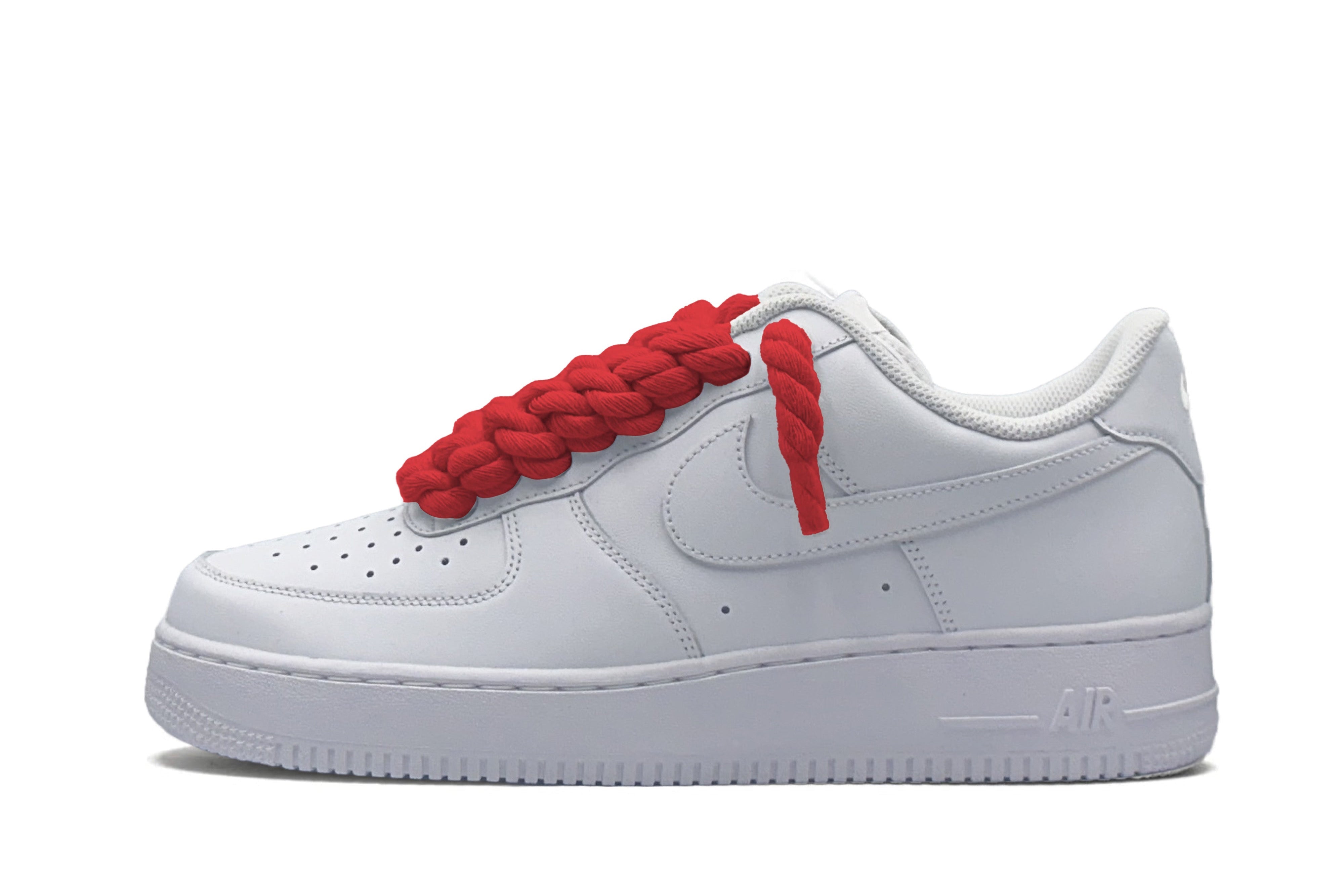 Nike Air Force 1 Low ‘07 White / Red Rope Laces - OnSize