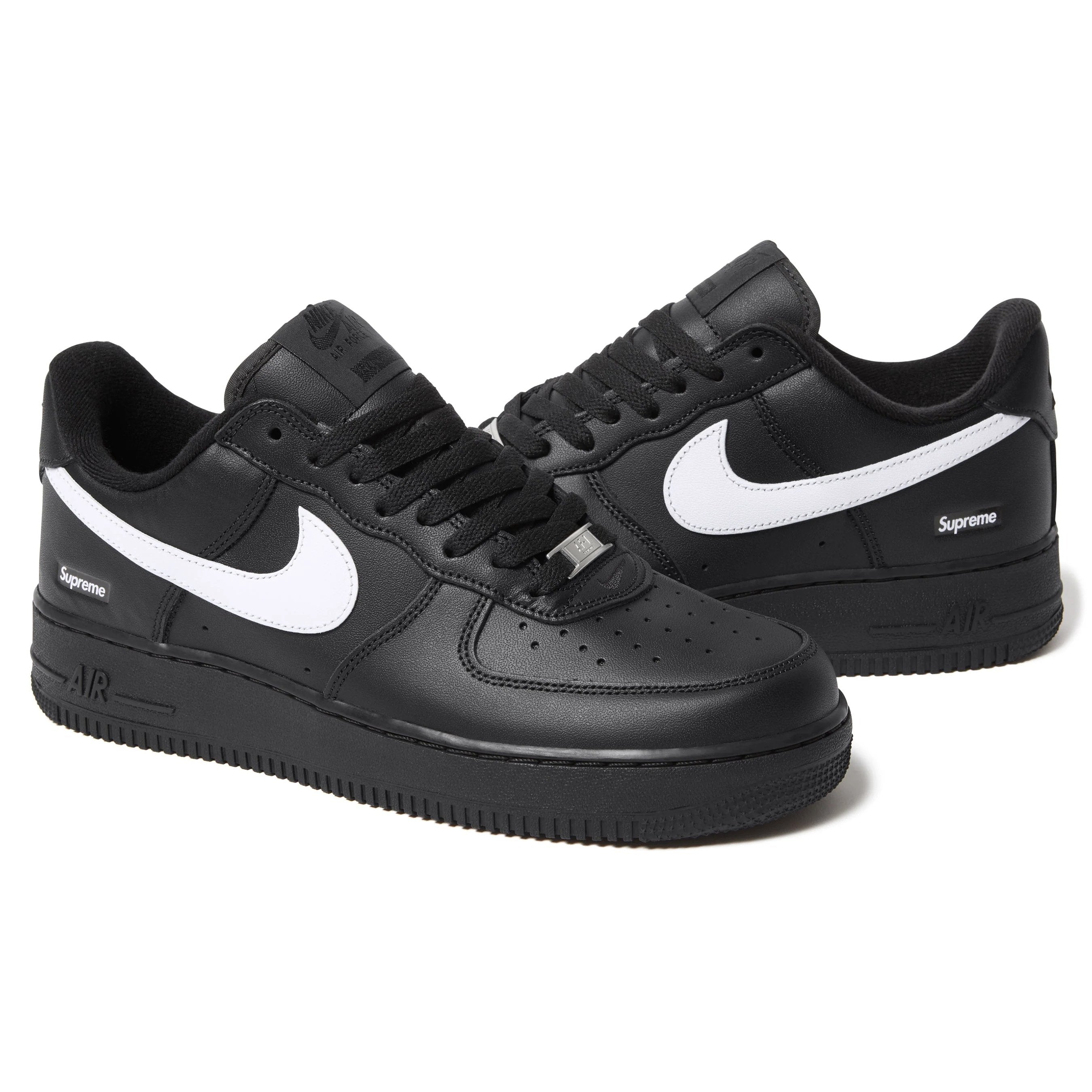 Nike Air Force 1 Low Supreme Black White - OnSize