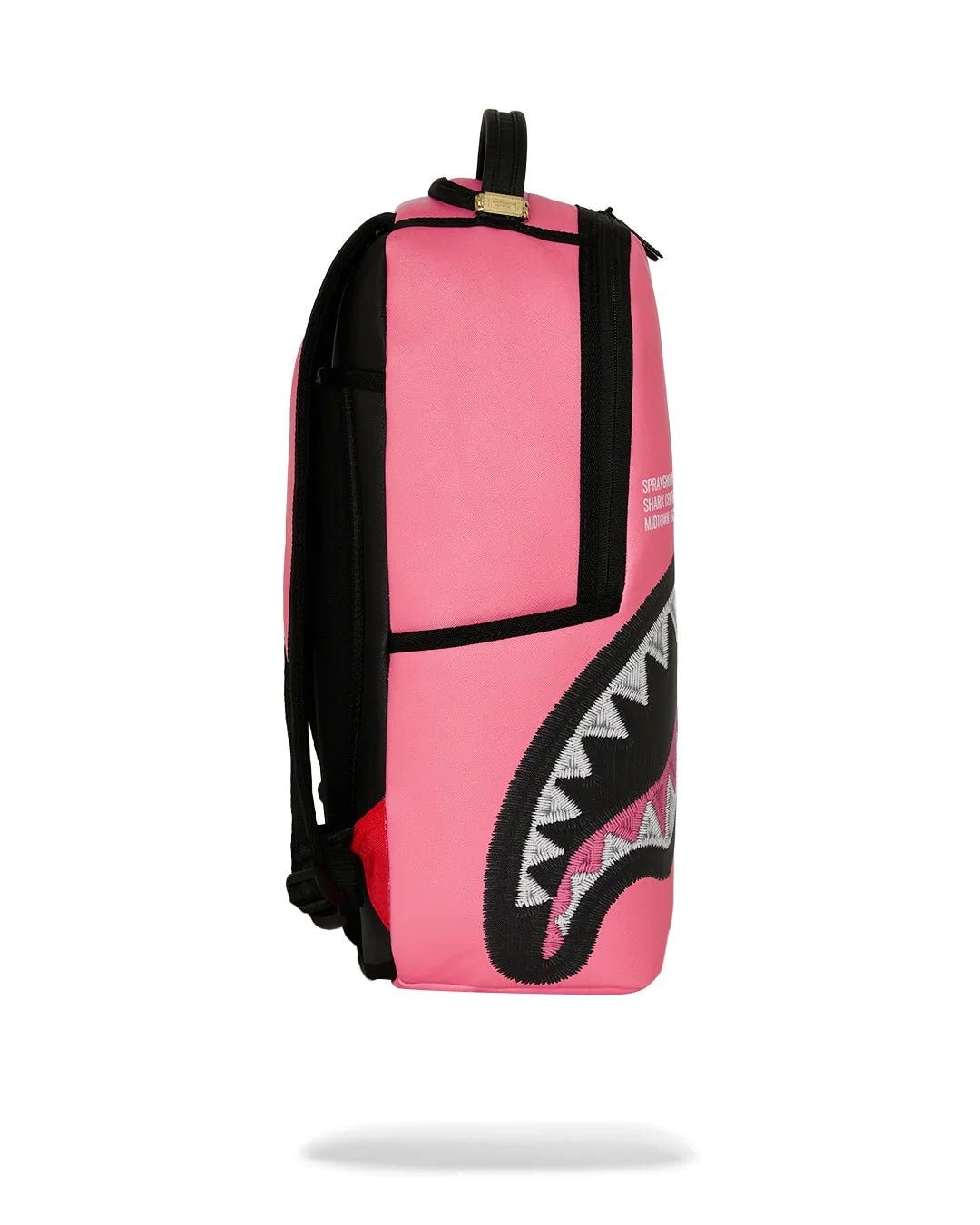Sprayground Shark Central Pink Embroidered Shark Backpack - OnSize