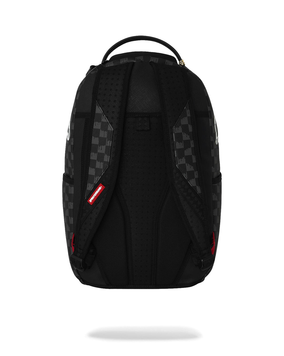 Sprayground Black And White Drip Check Shark Backpack