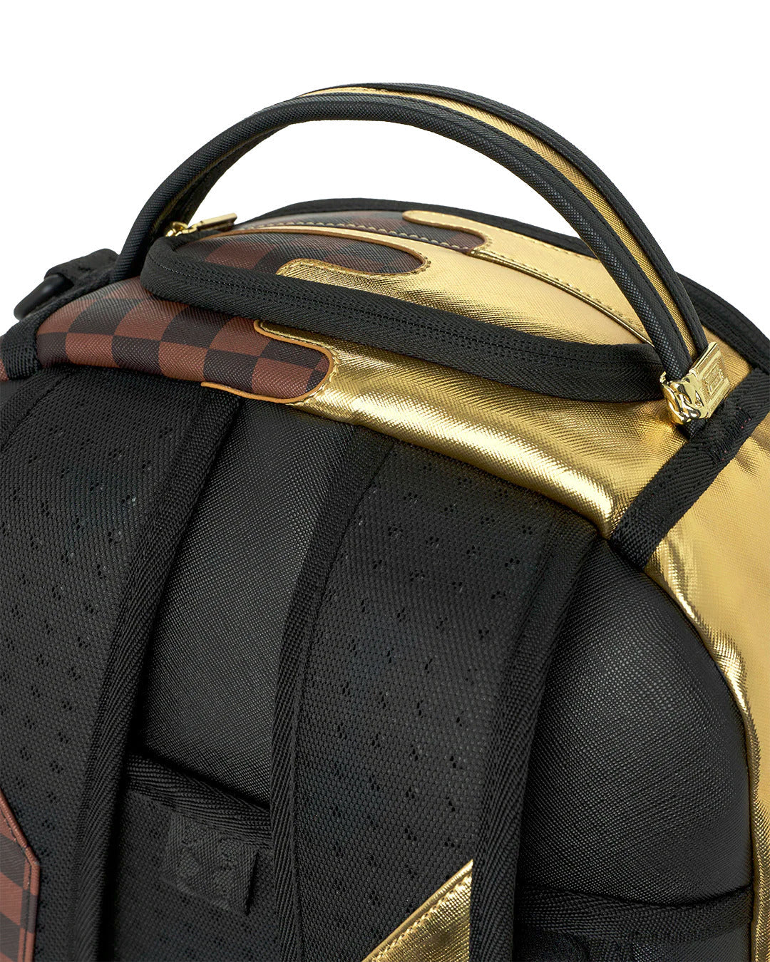 Sprayground Sharks In Paris Gold Drip Backpack