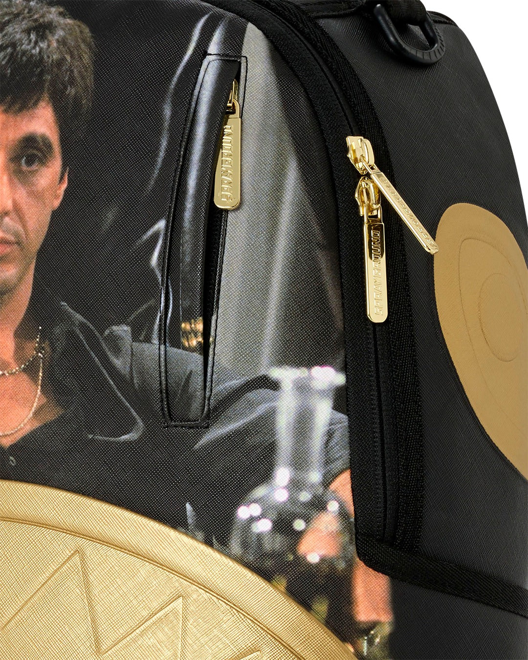 Sprayground Scarface Gold Embossed Backpack