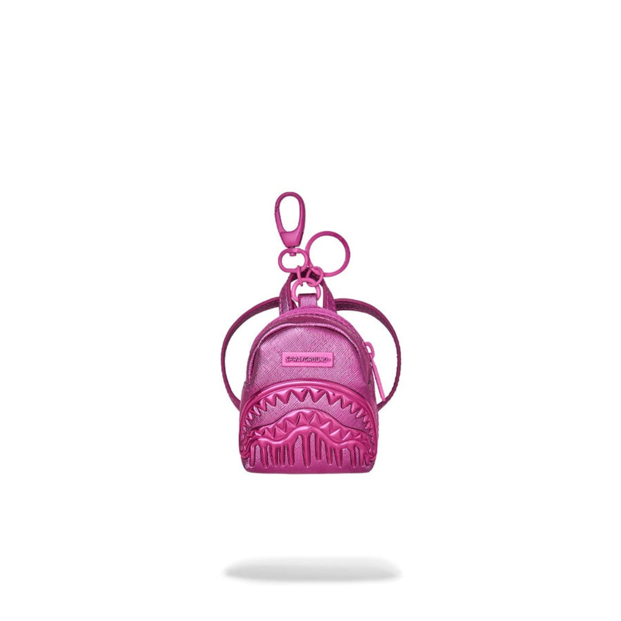 Sprayground Metallic Pink Metallic Drip Backpack Keychain
