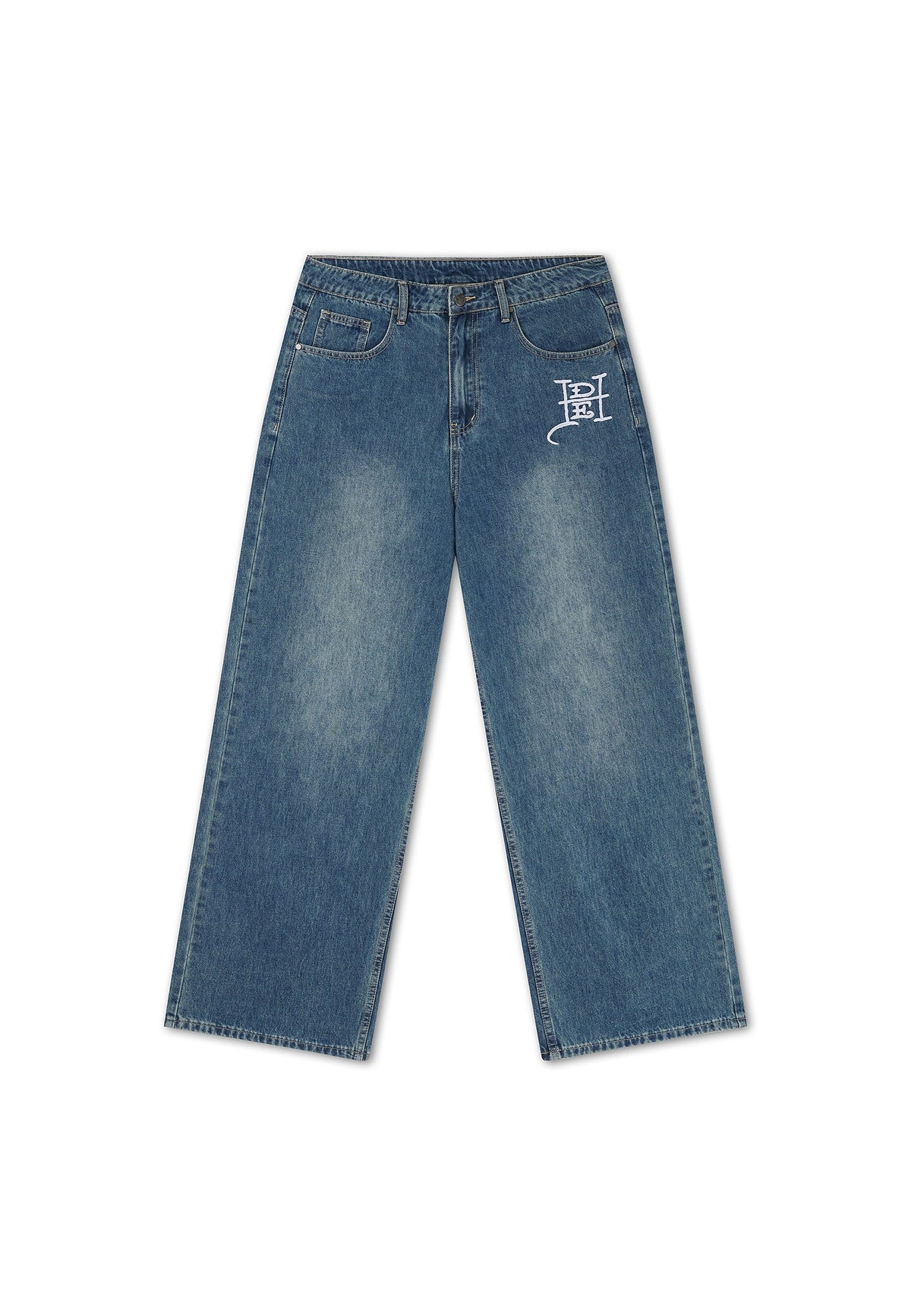 Ed Hardy Gothic Contrast Cross Xxtra Jeans Mid Blue