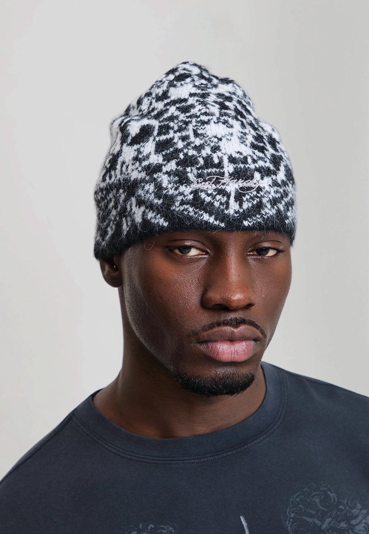 Ed Hardy Black Widow Black Beanie