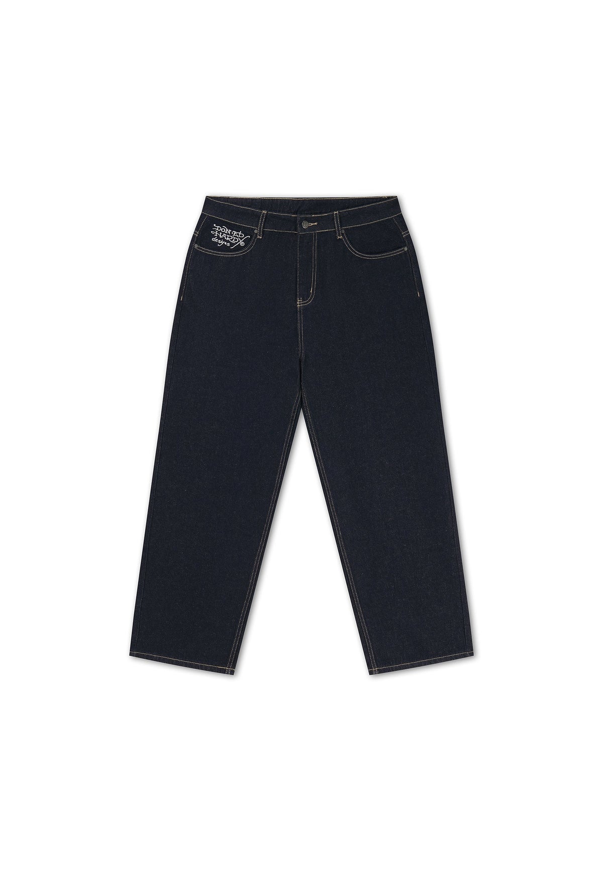Ed Hardy Black Widow Baggy Denim Trousers Jeans Indigo - OnSize