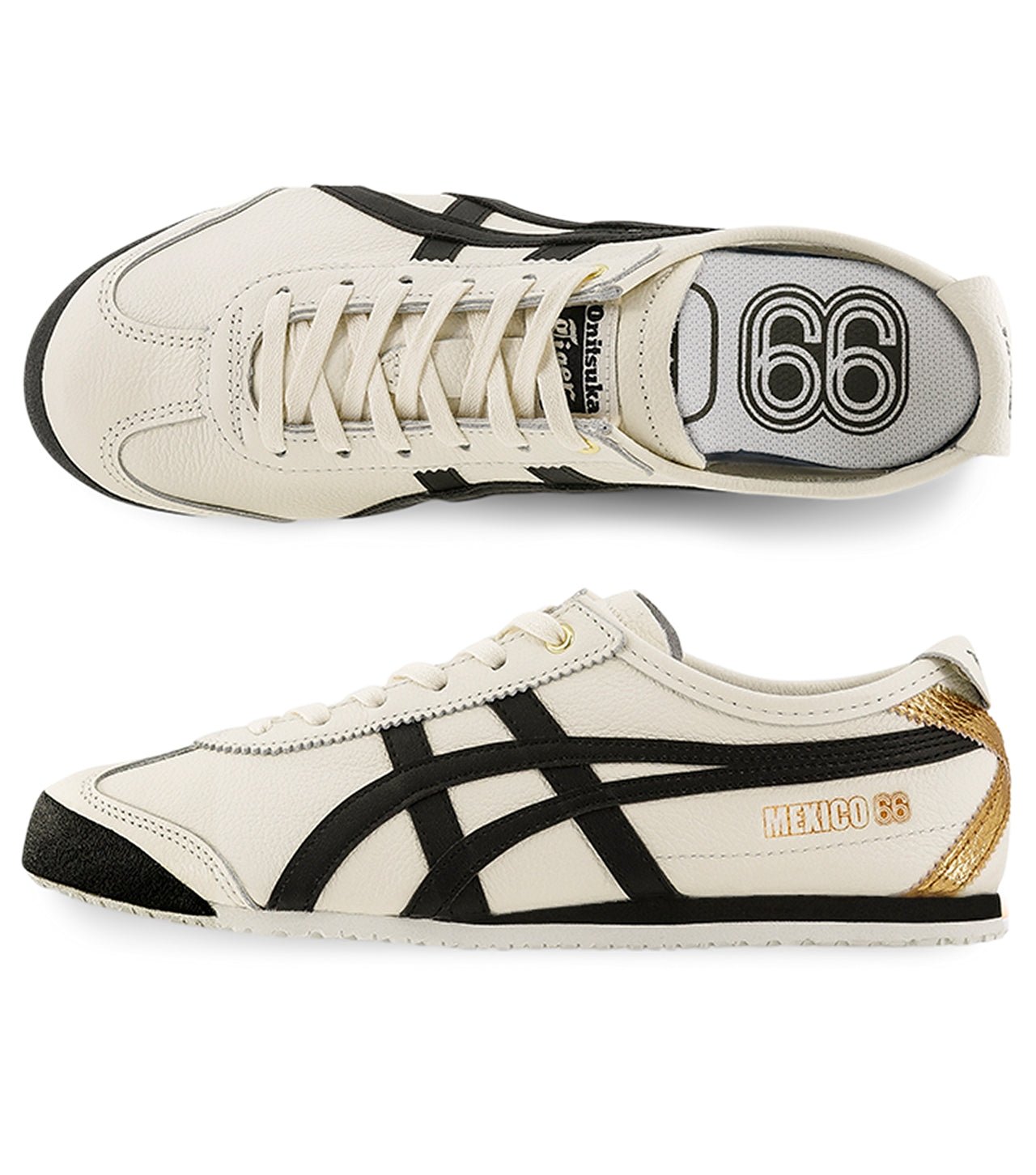 Onitsuka Tiger Mexico 66 Cream Black Gold - OnSize