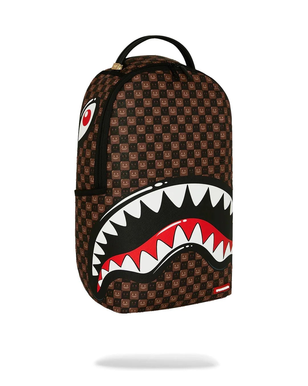 Sprayground Sharks In Paris WTF Bubble Brown Check Backpack - OnSize