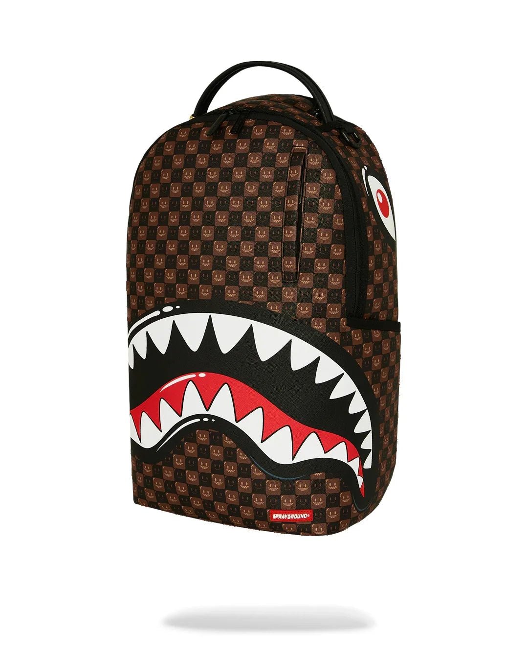 Sprayground Sharks In Paris WTF Bubble Brown Check Backpack - OnSize