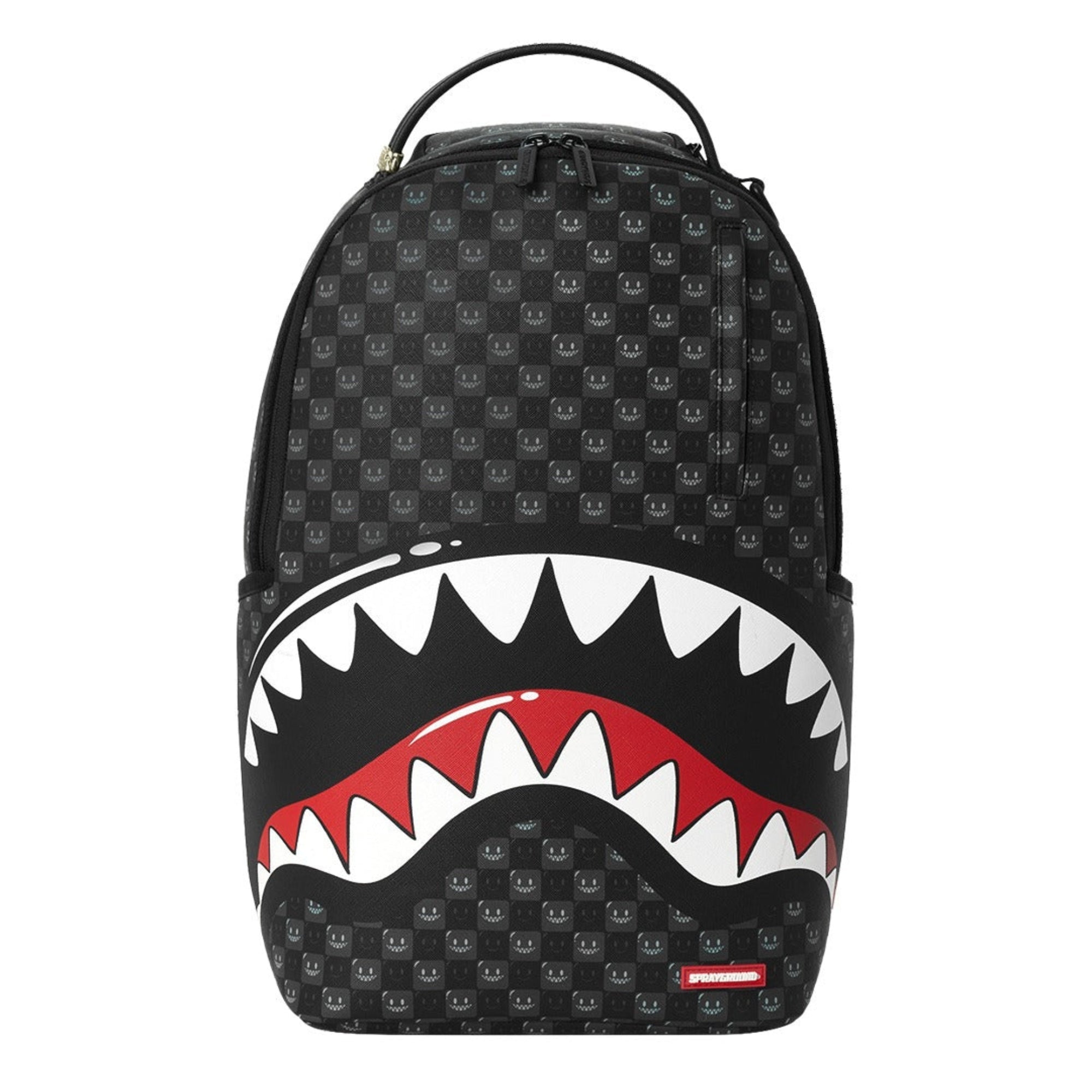 Sprayground Sharks In Paris WTF Bubbly Black Check Backpack - OnSize