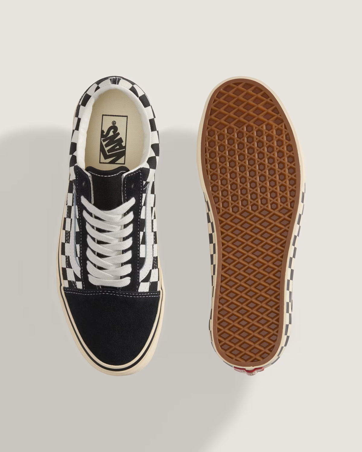 Vans Old Skool Checkerboard Black Marshmallow - OnSize