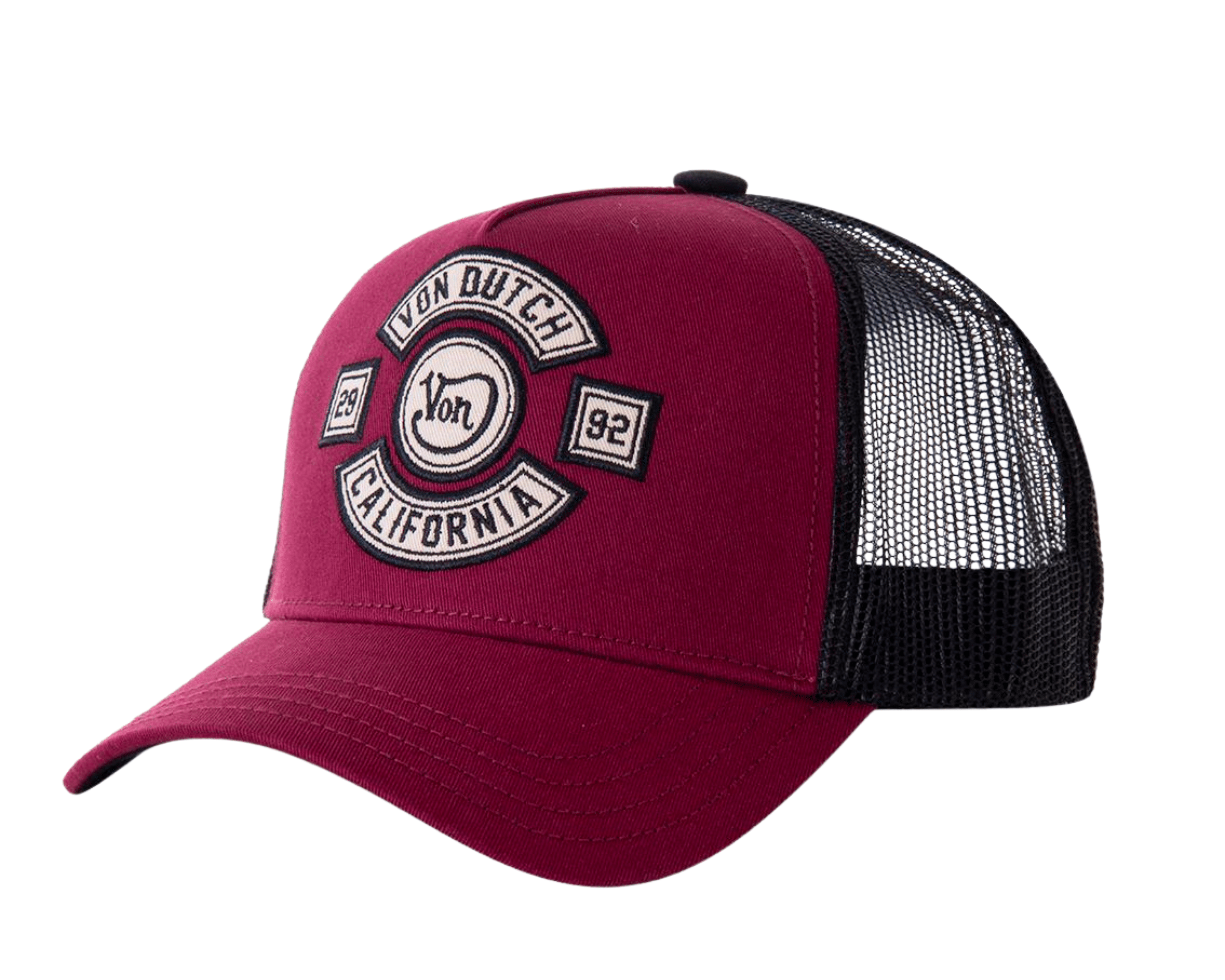 Von Dutch Baseball Cap Burgundy - OnSize
